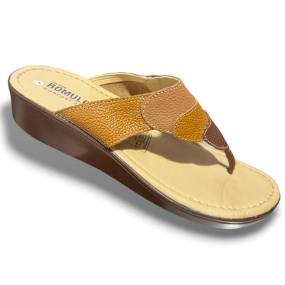 Romulo Sandalia Cuero Marr&oacute;n Mujer Ref  5846